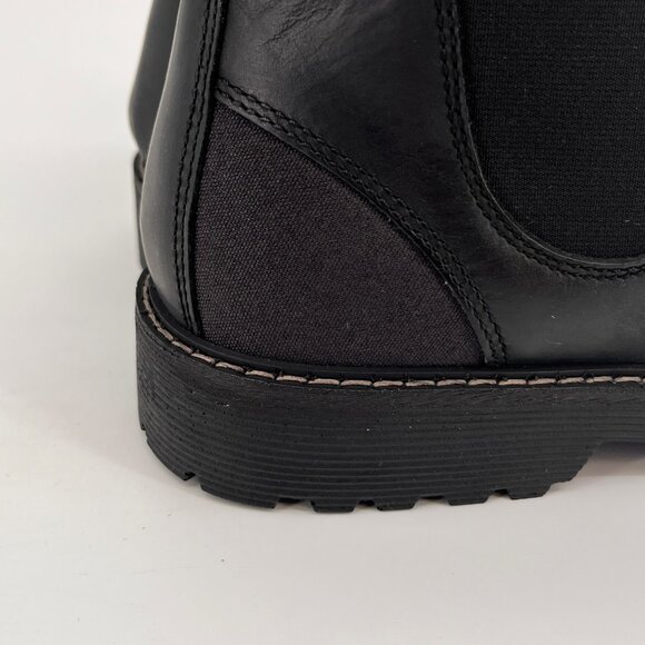 Barbour Patton Chelsea Boot Size 8 Black Leather Waterproof Ankle Boots - Picture 11 of 16